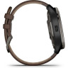 Часы GARMIN VENU 2 PLUS BLUE-GRAY STAINLESS STEEL BEZEL WITH BLUE-GRAY ENVELOPE AND BROWN LEATHER STRAP 11167
