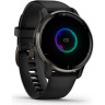 Часы GARMIN VENU 2 PLUS SLATE STAINLESS STEEL BEZEL WITH BLACK CASE AND SILICONE BAND 010-02496-11